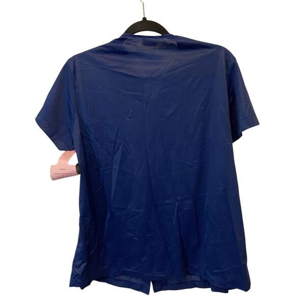 Vanity Fair Sleepwear Set Navy Blue Womens Large All Nylon Lightweight Button - Picture 3 of 16